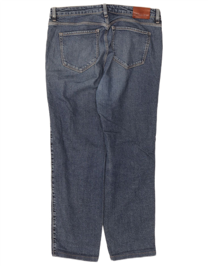 Massimo Dutti Damen Cigarette Straight Jeans EU 42 Large W32 L27 Blau