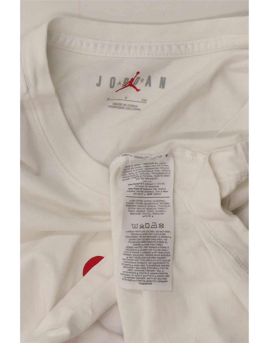 Jordan Herren-T-Shirt mit Grafik, Größe S, weiße Baumwolle
