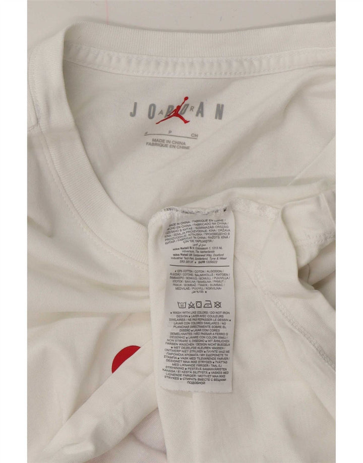 Jordan Herren-T-Shirt mit Grafik, Größe S, weiße Baumwolle
