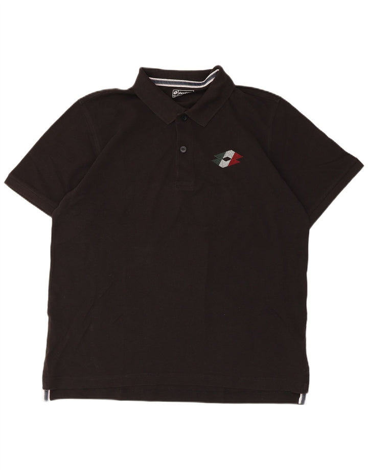 Lotto Herren Poloshirt 2XL Schwarz Baumwolle