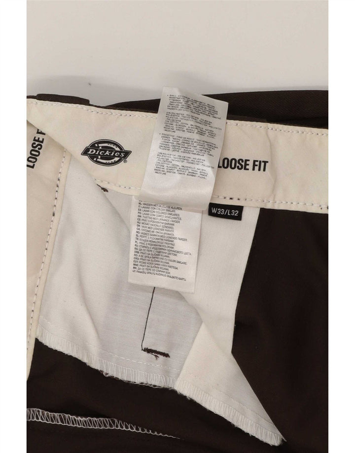 Dickies Herren-Cargohose mit lockerer Passform, W33 L32, braunes Polyester