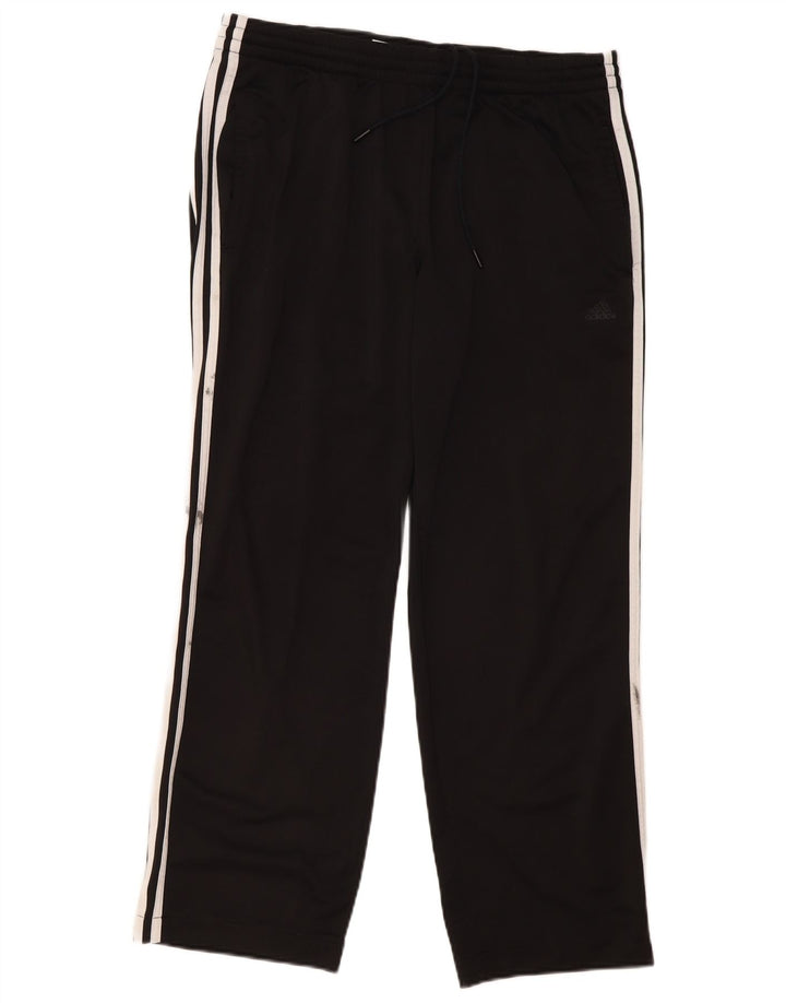 Adidas Herren-Trainingshose, groß, aus schwarzem Polyester