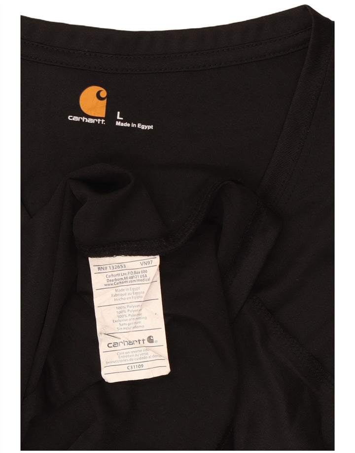 Carhartt Damen Top Langarm UK 16 Large Schwarz Polyester