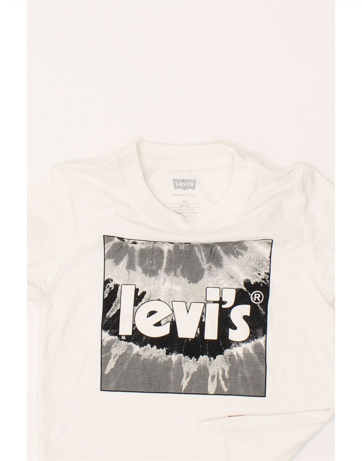 LEVI'S Boys Graphic T-Shirt Top 3-4 Years White Cotton Vintage Levi's and Second-Hand Levi's from Messina Hembry 