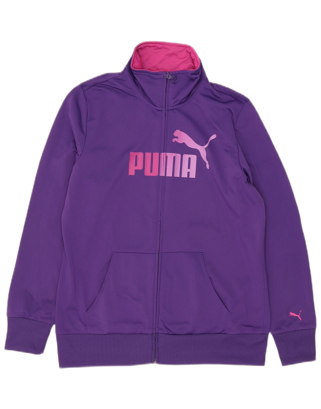 Puma Womens Graphic Trainingsanzug Top Jacke UK 16 Large Lila