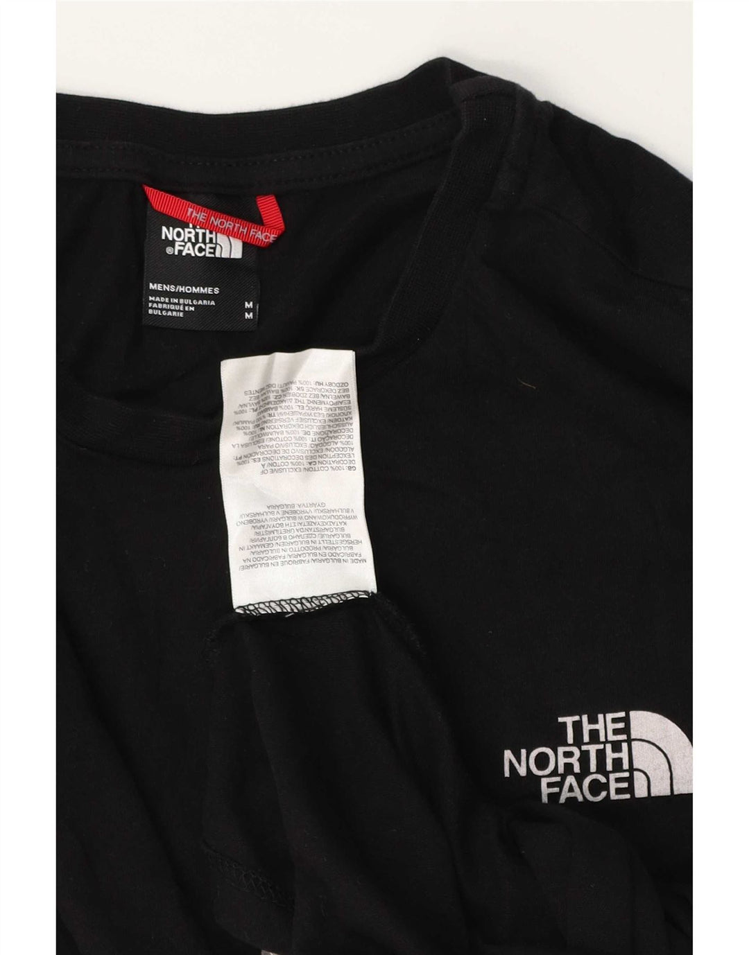 The North Face Herren-T-Shirt-Oberteil aus mittelschwarzer Baumwolle