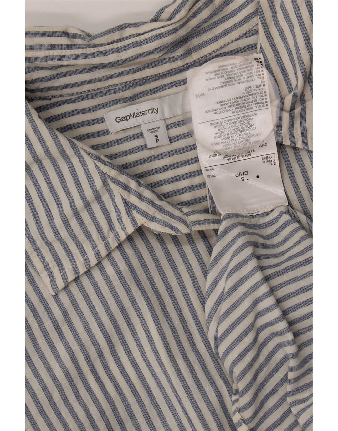 Gap Damen Umstandspullover mit 3/4-Ärmeln, Gr. 10, Größe S, blau gestreift