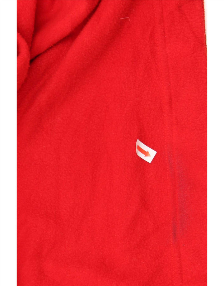 Think Pink Herren-Fleecepullover mit Rollkragen, XL, rotes Farbblock-Polyester