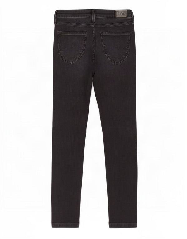 Lee Damen Scarlett Skinny Jeans W28 L27 Schwarze Baumwolle