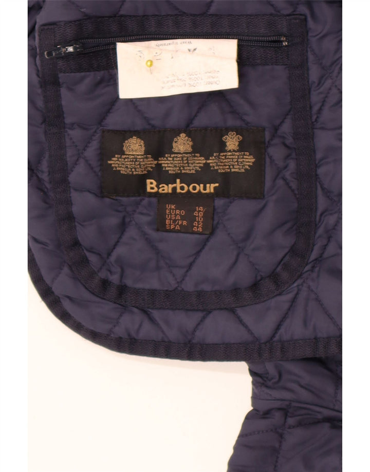 Barbour Damen Steppjacke UK 14 Large Marineblau Polyamid