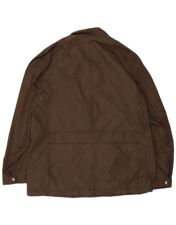 Massimo Dutti Herren-Utility-Jacke UK 44 2XL Braunes Polyester