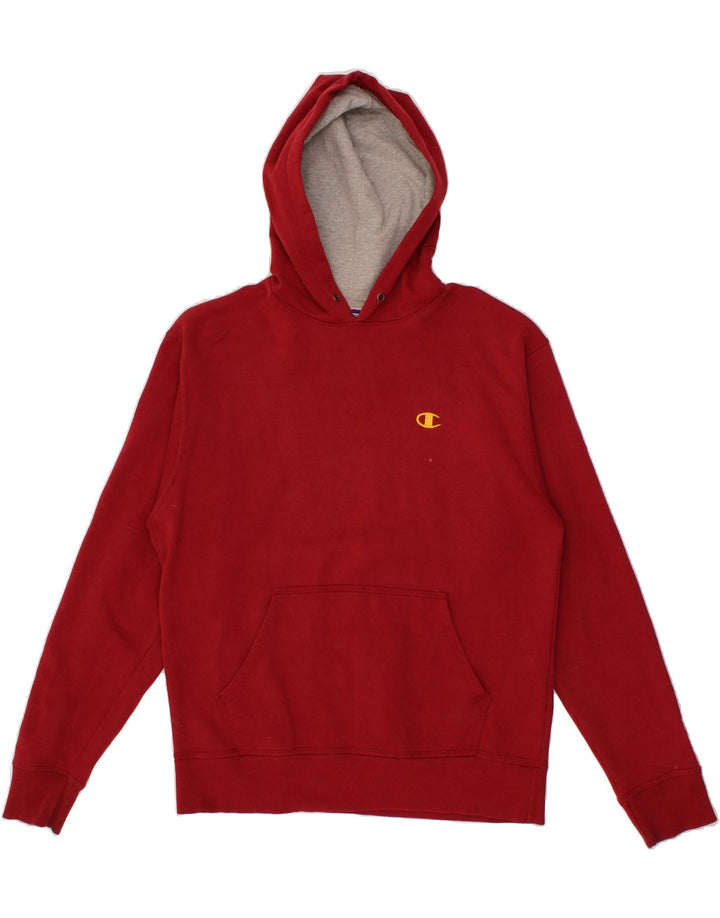 CHAMPION Mens Hoodie Jumper Medium Red Vintage Champion and Second-Hand Champion from Messina Hembry 