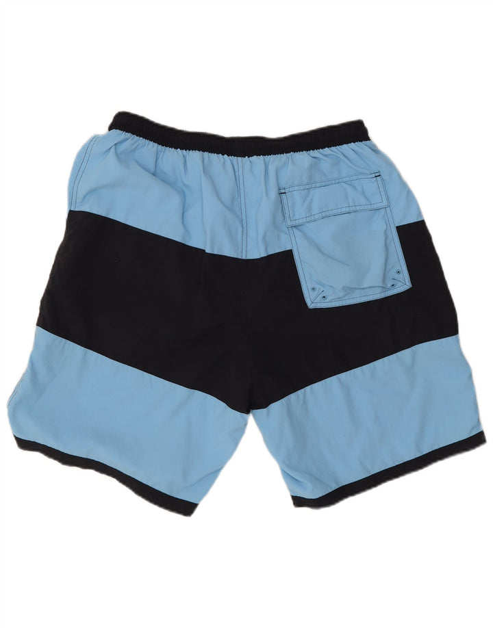 Fred Perry Herren-Badeshorts, groß, blaues Colourblock-Nylon