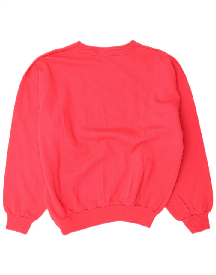 Vintage Herren Grafik Sweatshirt Pullover mittelrosa Baumwolle