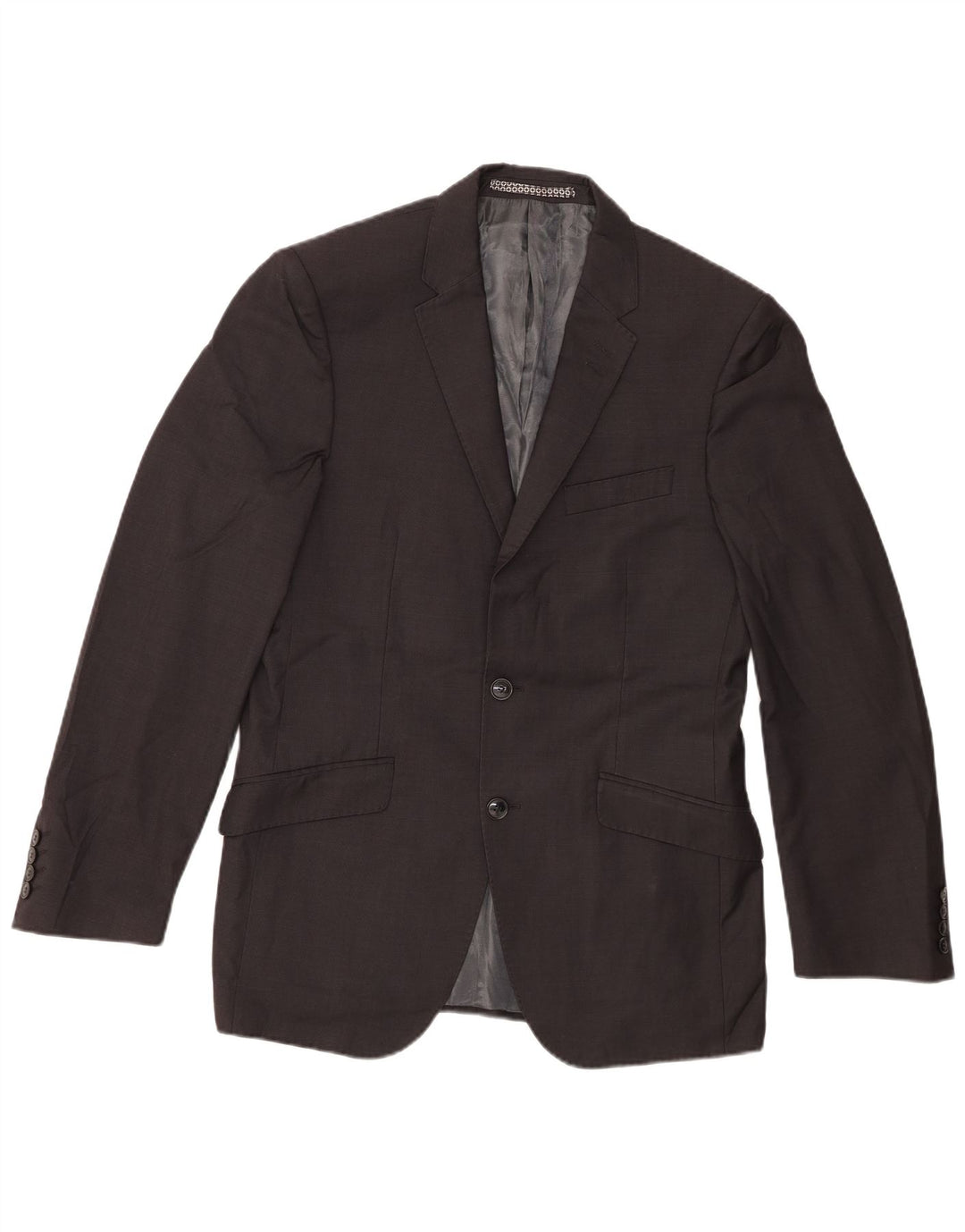 Marks & Spencer Herren-Blazer mit 2 Knöpfen, UK 38, mittelgraue Schurwolle