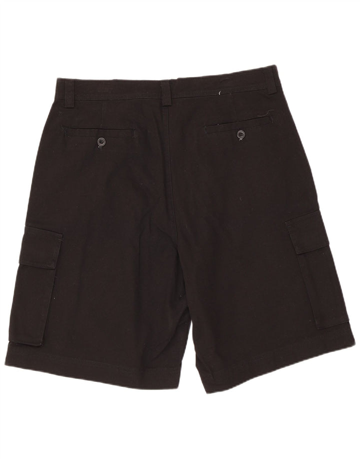 Reebok Herren Cargo Shorts Large W34 Schwarz Baumwolle