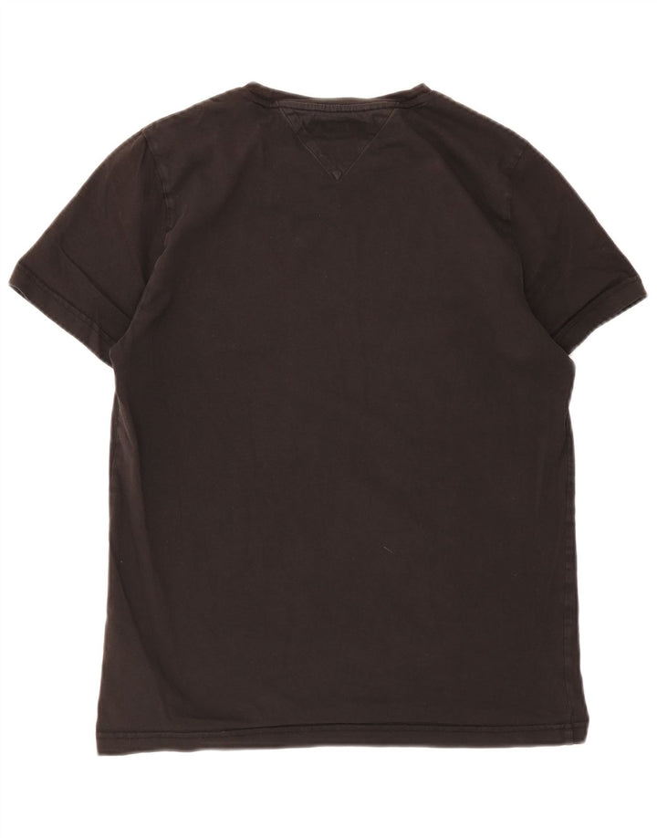 Tommy Hilfiger Herren-T-Shirt mit Grafik, mittelschwarze Baumwolle