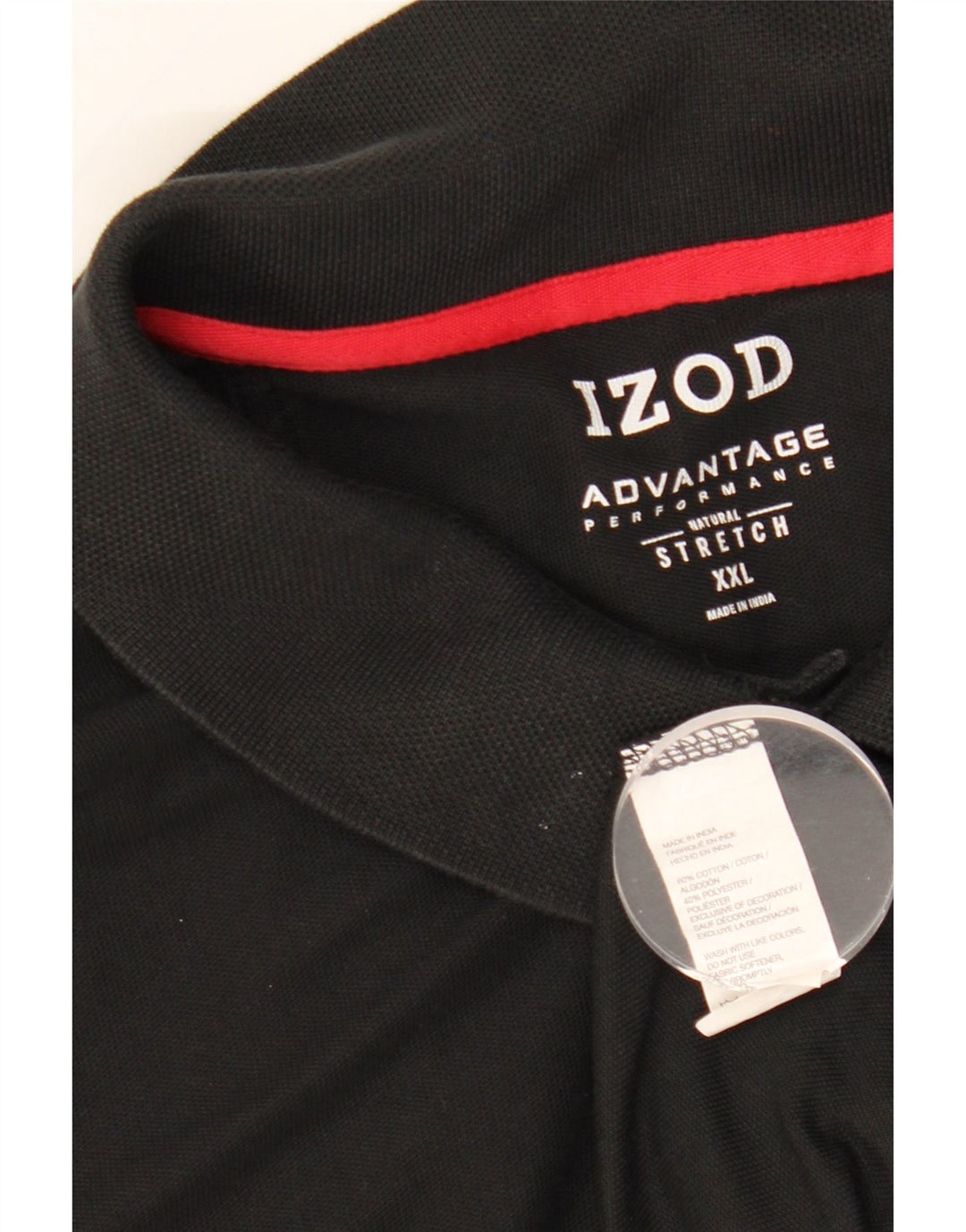 IZOD Herren Poloshirt 2XL Schwarz Baumwolle