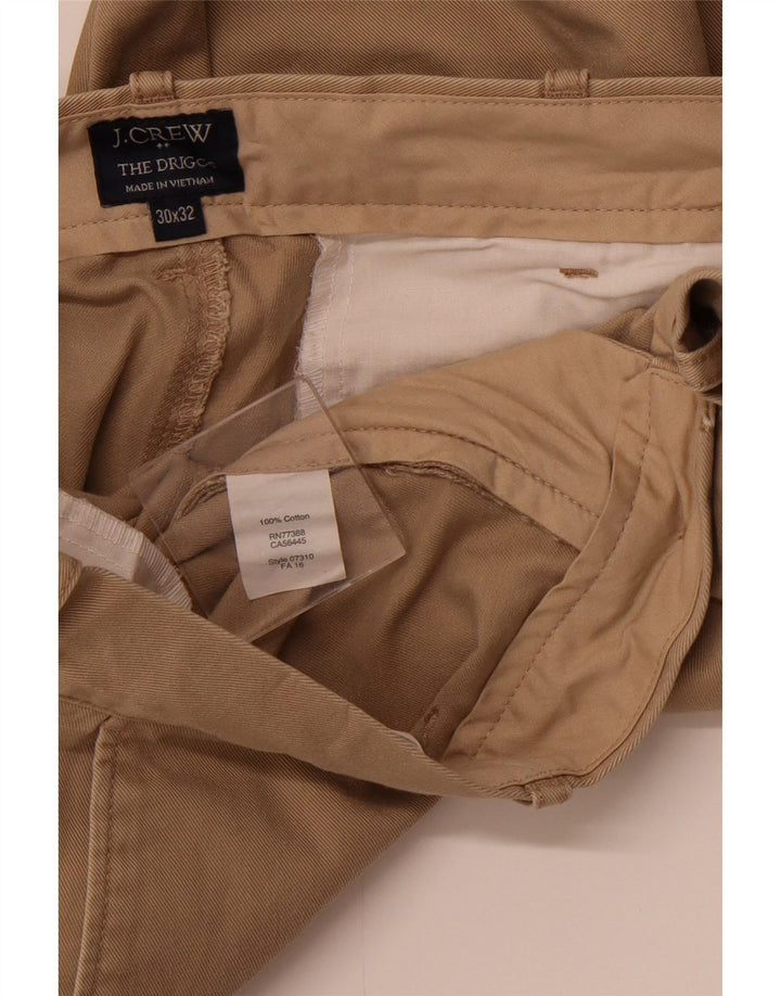 J. CREW Herren The Driggs Slim Chino Hose W30 L32 Beige Baumwolle