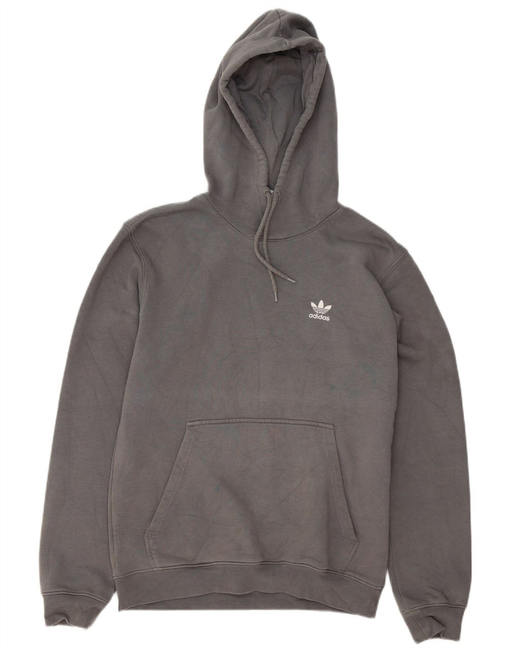 Adidas Herren Kapuzenpullover, Größe S, Grau, Baumwolle