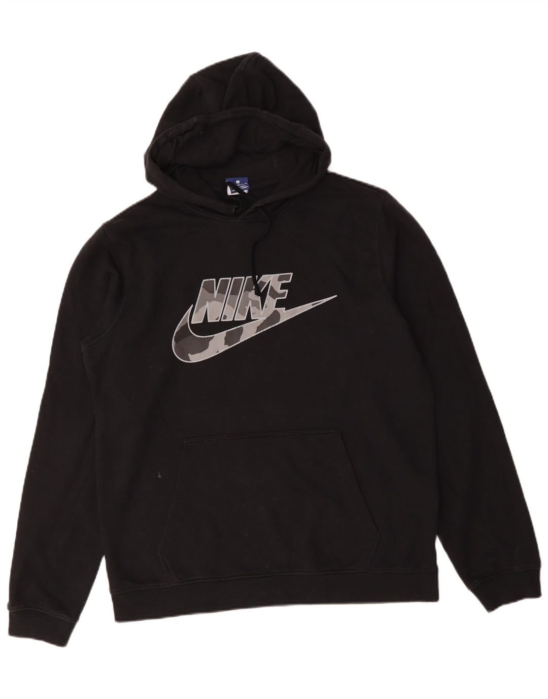Nike Herren-Kapuzenpullover mit Grafik, mittelschwarz, Baumwolle