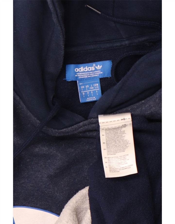 ADIDAS Herren-Kapuzenpullover mit Grafik, groß, marineblau, Baumwolle