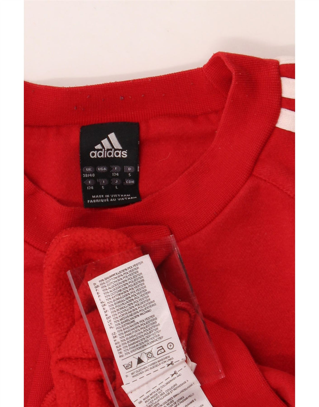 ADIDAS Mens Sweatshirt Jumper UK 38/40 Medium Red Cotton Vintage Adidas and Second-Hand Adidas from Messina Hembry 