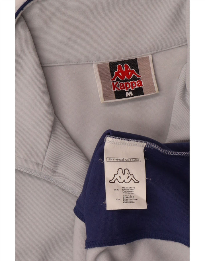 Kappa Herren-Trainingsanzug-Top-Jacke aus mittelblauem Colourblock-Polyester