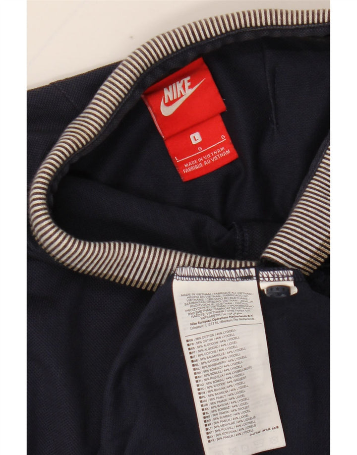 NIKE Herren-Poloshirt, groß, marineblau, Baumwolle