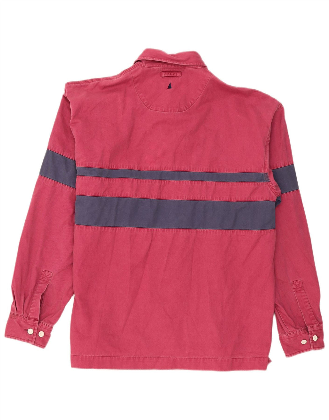 Musto Herren-Pullover-Hemd, groß, rot gestreift, Baumwolle