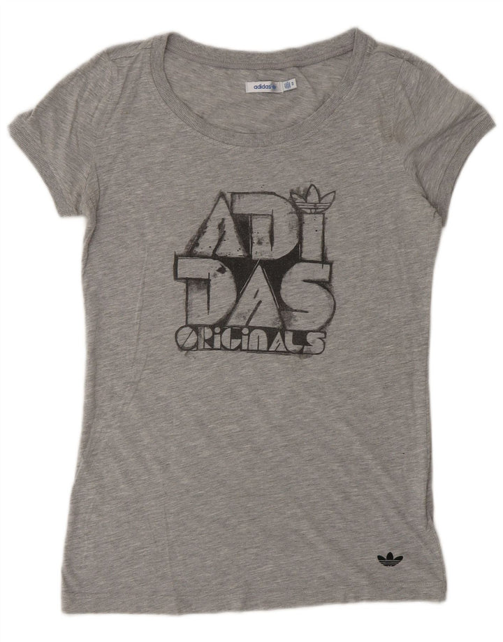 Adidas Damen Graphic T-Shirt Top IT 46 Mittelgrau
