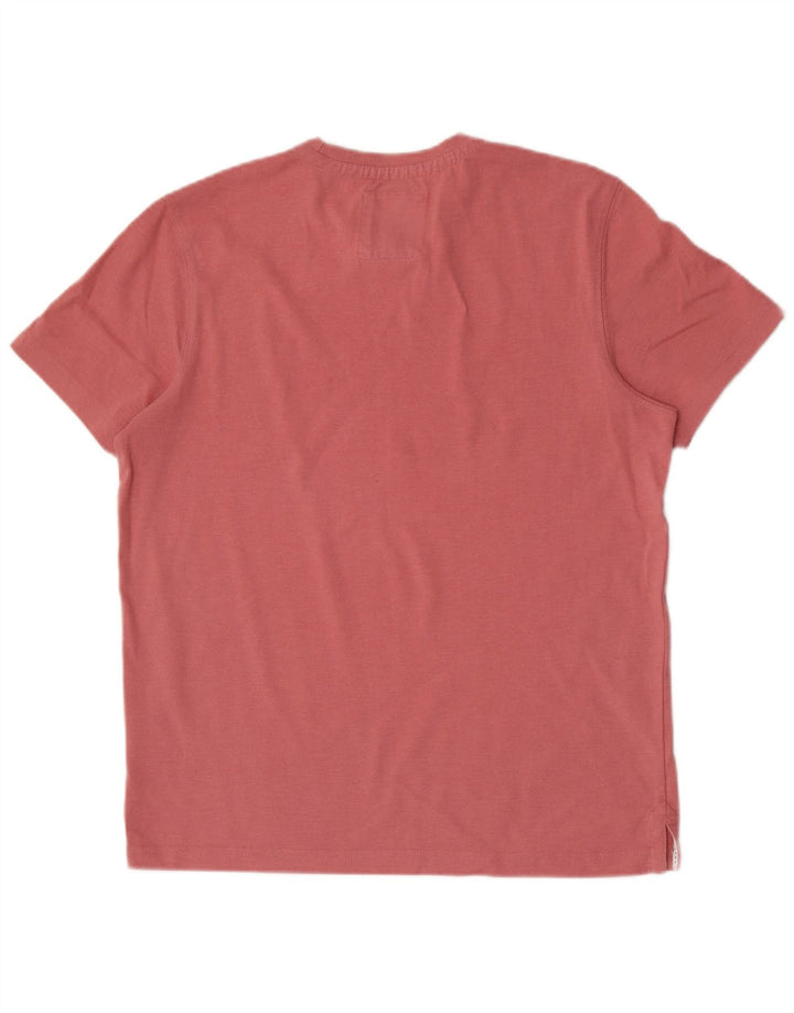 CREW CLOTHING Herren-T-Shirt aus mittelrosa Baumwolle