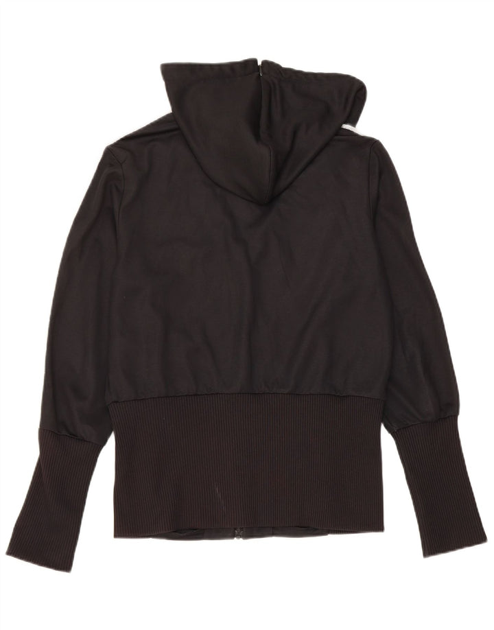 Adidas Damen Zip Hoodie Pullover UK 18 XL Schwarz Polyester