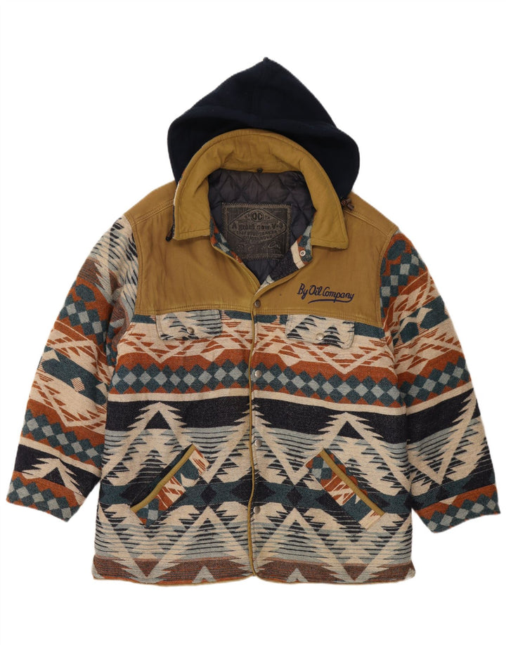 Oil Company Herren-Windbreaker-Mantel, UK 40, groß, mehrfarbig, Fair Isle Aztec