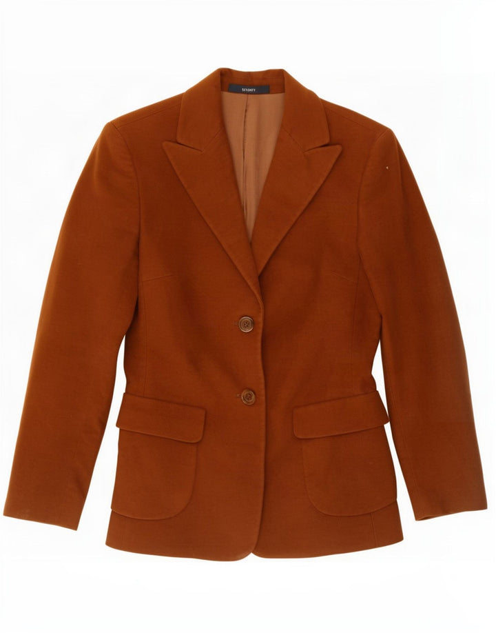 Seventy Damen-Blazer mit 2 Knöpfen, IT 40, kleine braune Baumwolle