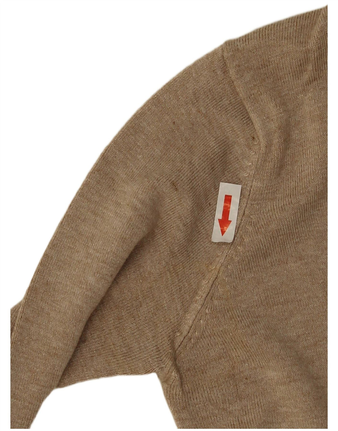 Zara Damen-Pullover mit V-Ausschnitt, Gr. 10, Größe S, Beige, Viskose