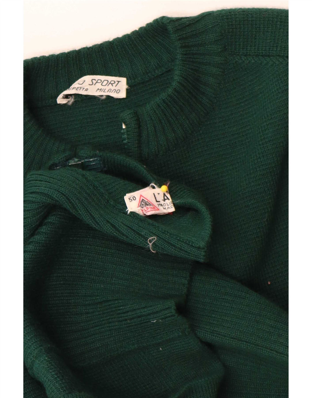 L'ALPINA Herren Strickjacke Pullover IT 50 Mittelgrün