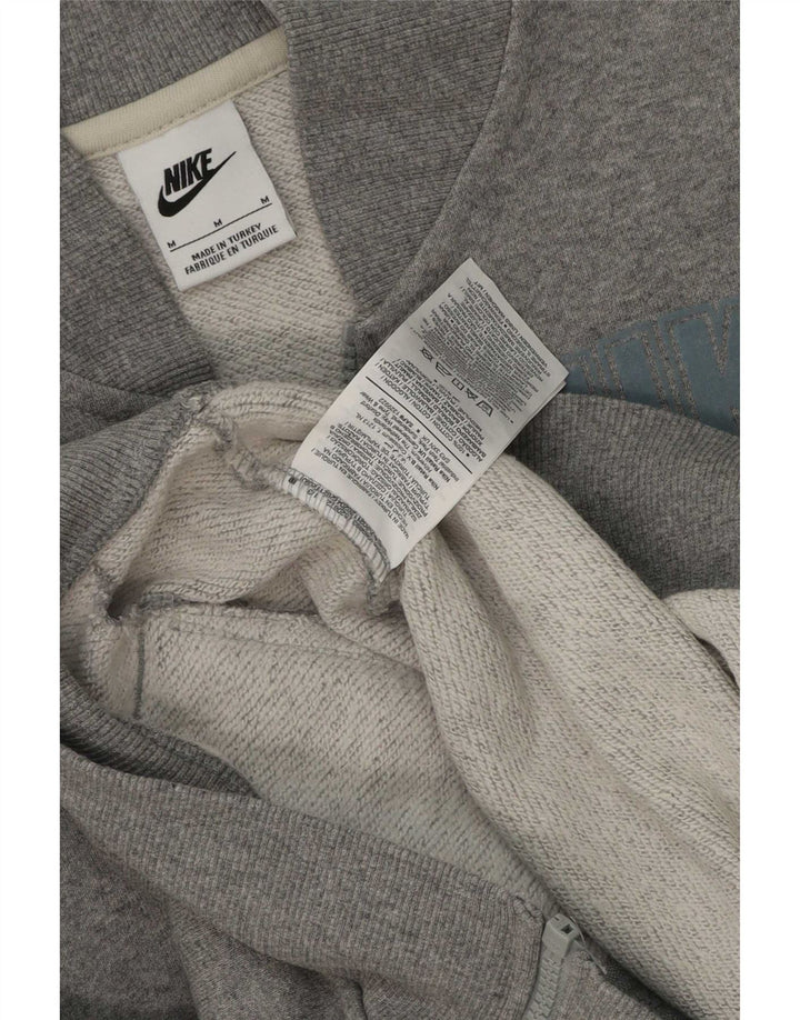 Nike Herren-Trainingsanzugoberteil mit Grafik, mittelgraue Colourblock-Baumwolle
