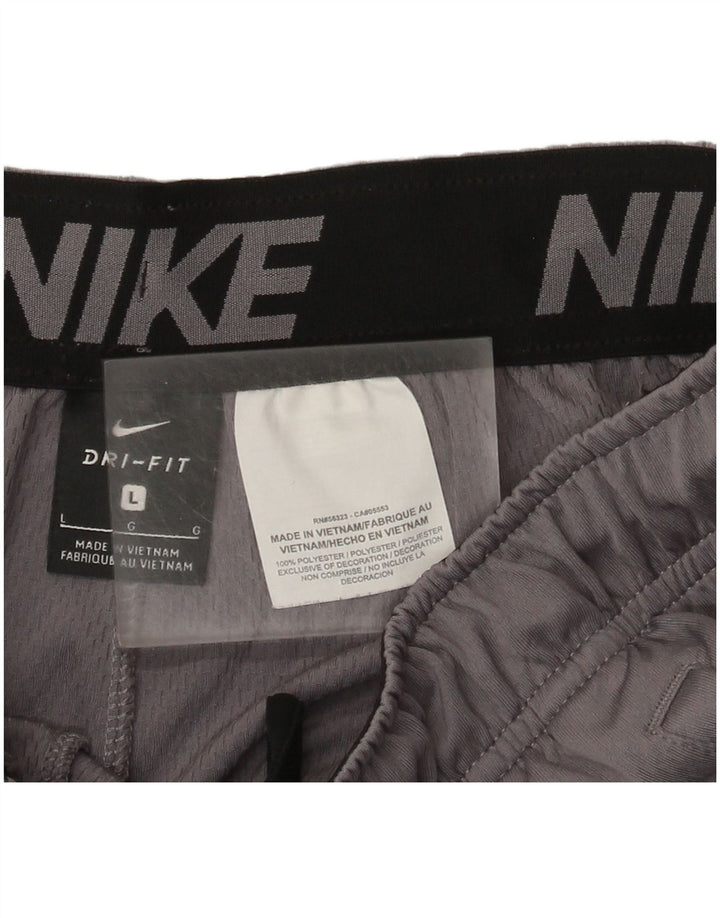 Nike Herren Dri Fit Graphic Sportshorts, großes graues Polyester