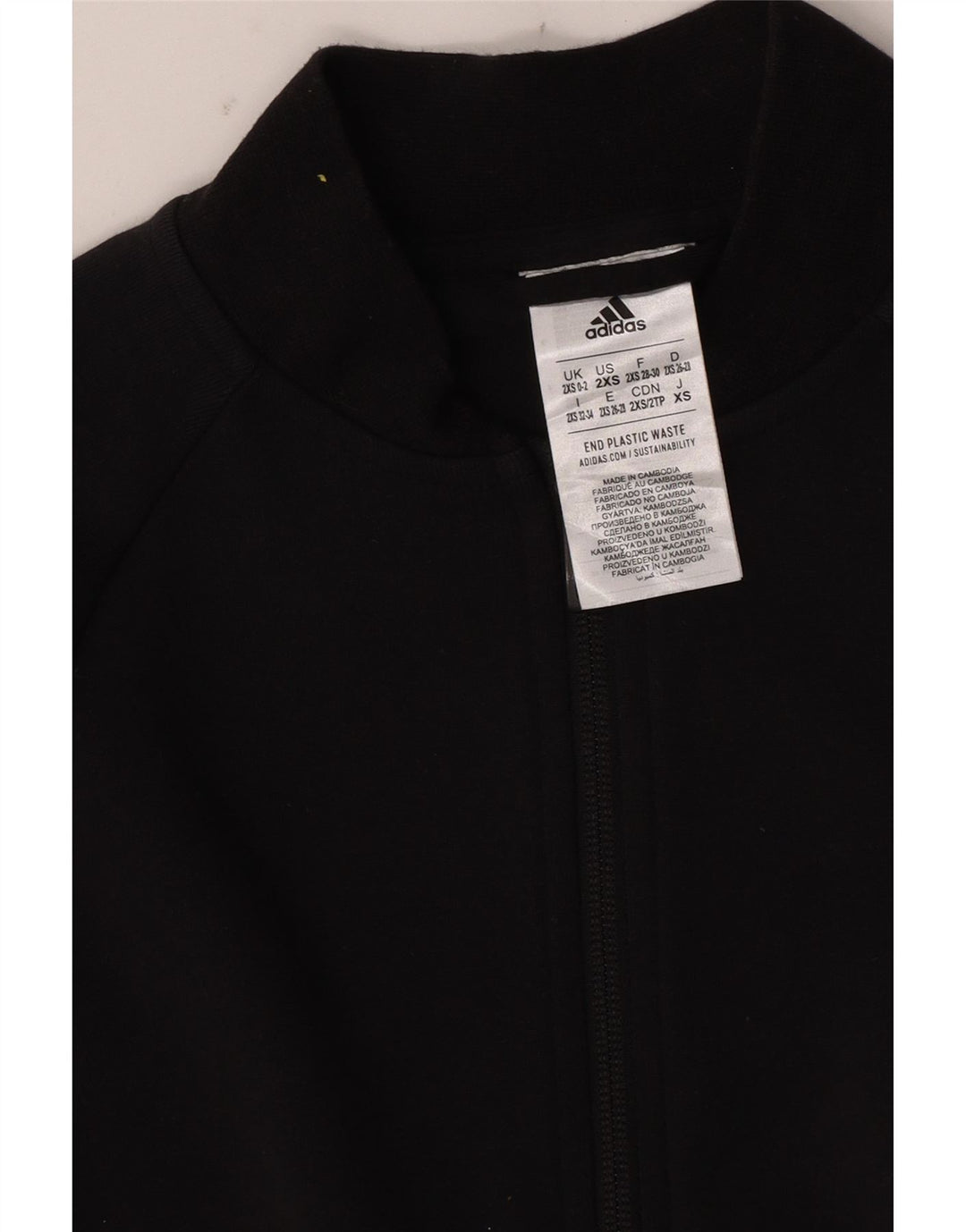Adidas Damen Graphic Oversized Trainingsanzug Top Jacke UK 0/2 2XS Schwarz
