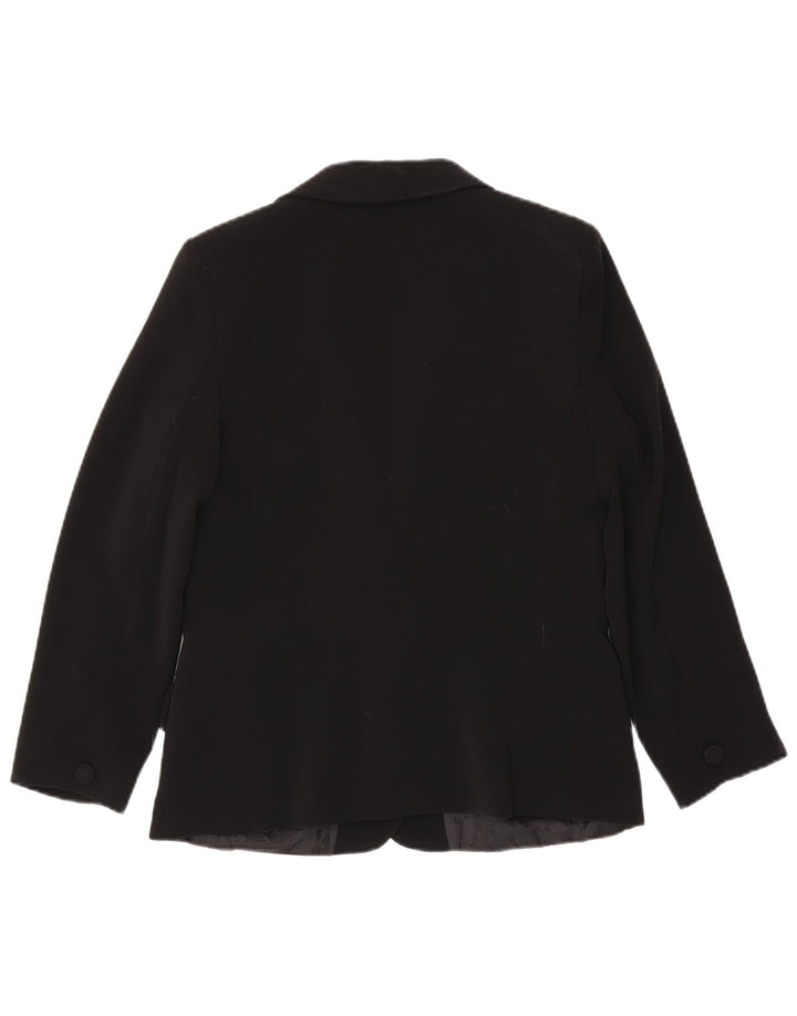 Luisa Spagnoli Damen 2-Knopf-Blazerjacke IT 46 Large Schwarz Polyester