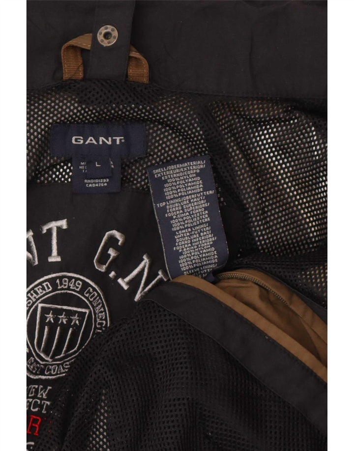 Gant Herren Regenjacke UK 40 Large Marineblaues Nylon