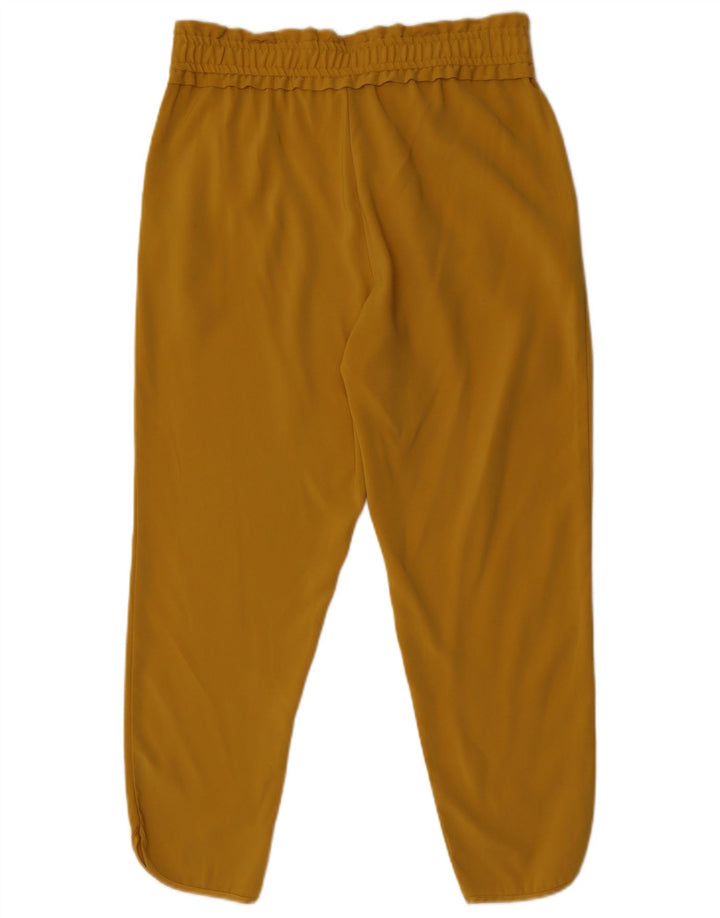 Zara Damen Tapered Cropped-Hose Mittelgroß W28 L25 Gelb Polyester