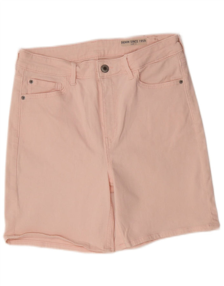 Marks & Spencer Damen Jeansshorts UK 12 Medium W30 Rosa Baumwolle