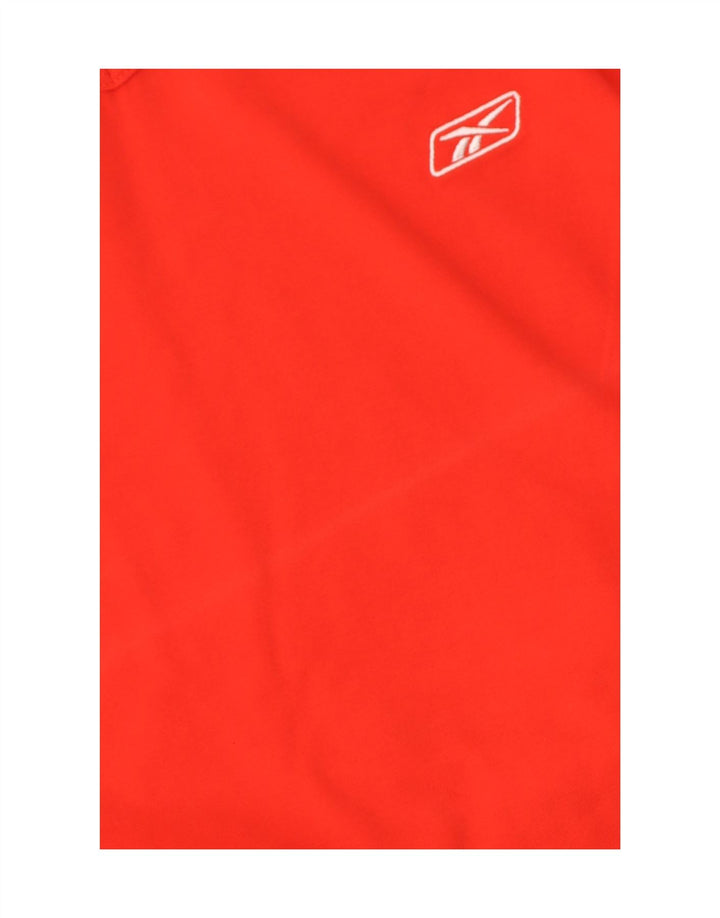 Reebok Damen T-Shirt Top UK 14 Große rote Baumwolle