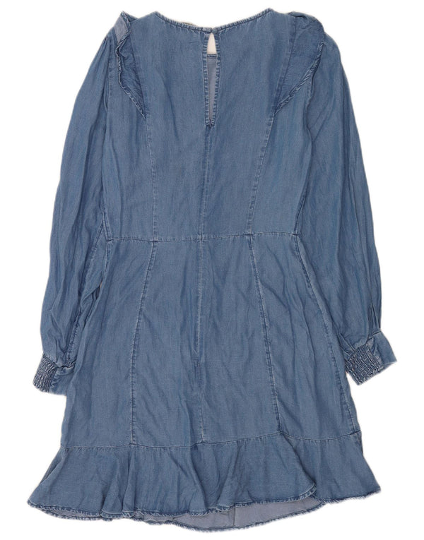 Oasis Damen Jeanskleid UK 8 Small Blau Lyocell