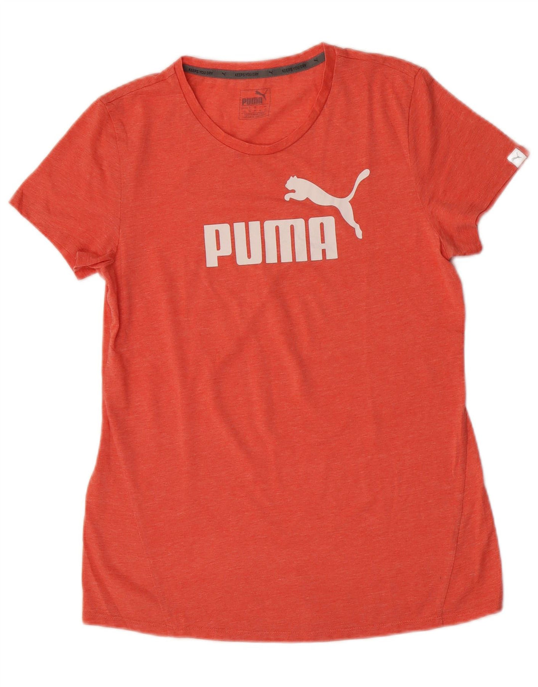 Puma Damen Grafik T-Shirt Top UK 14 Large Orange