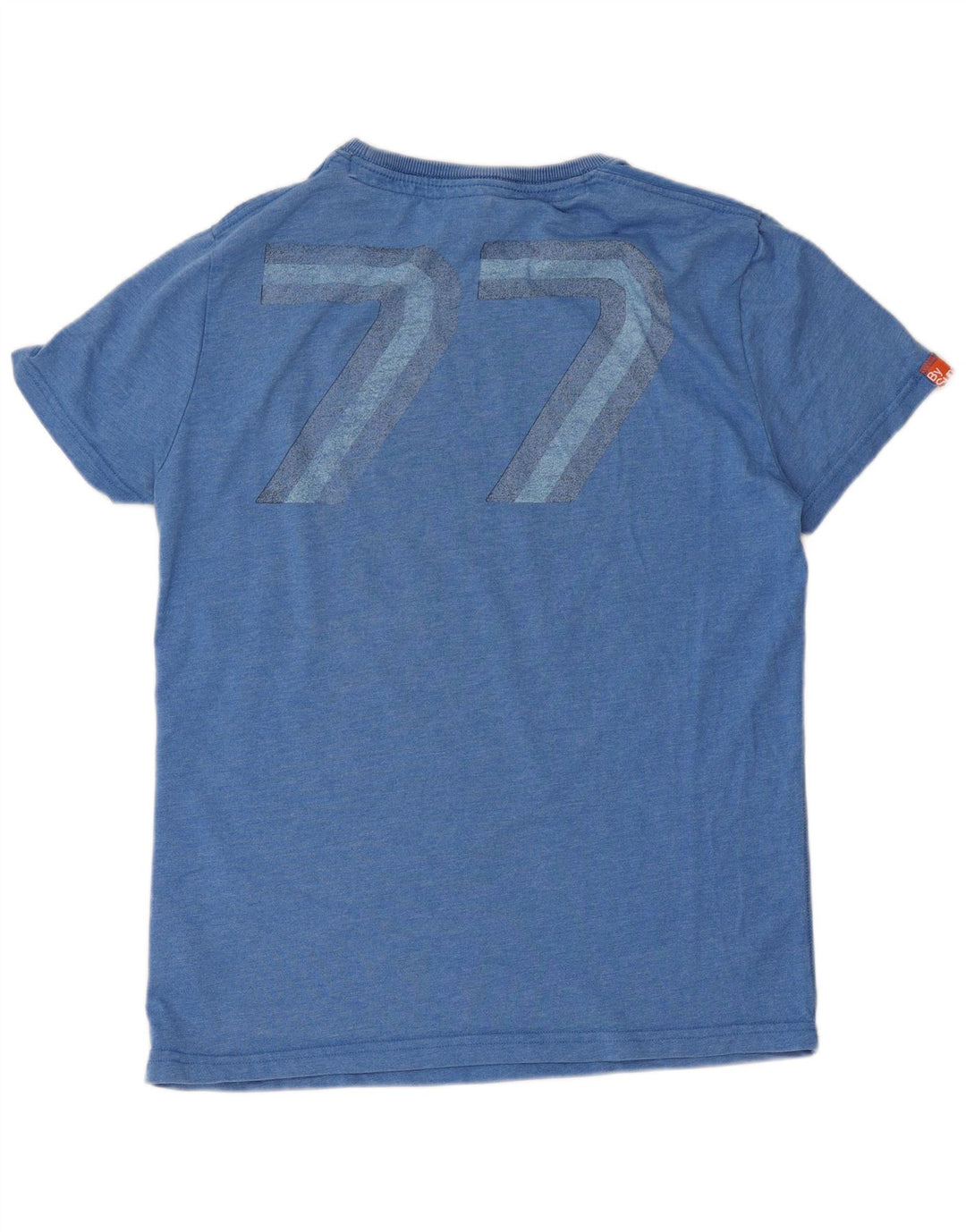 Superdry Herren Grafik-T-Shirt-Oberteil aus mittelblauem Polyester