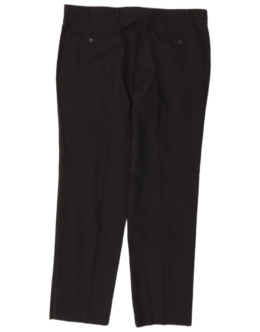 Gerade Herren-Anzughose von Marks & Spencer, W40, L33, schwarze Wolle