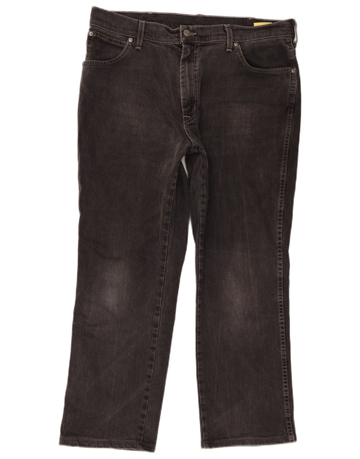 Wrangler Herren Straight Jeans W38 L27 Graue Baumwolle